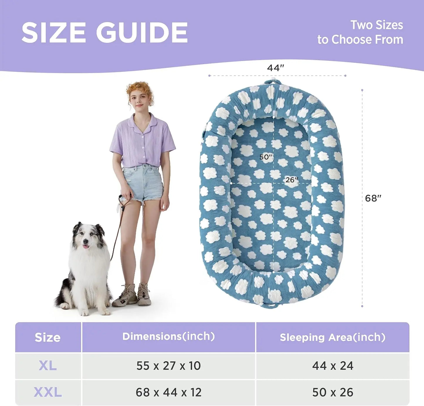 Lesure Warm Donut Bed - Cozy Fluffy Calming Bed for Small/Medium/Large Dogs & Cats, Choice, Soft Plush round Pet Bed for Winter Comfort, Washable, Anti-Slip Bottom, Pet Supplies Bedding