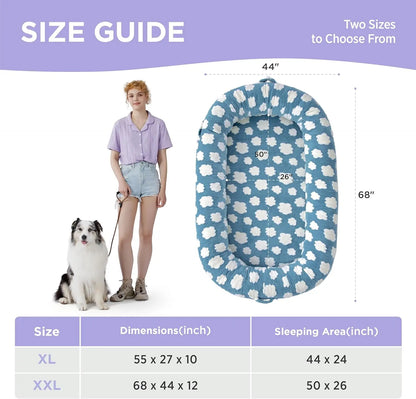 Lesure Warm Donut Bed - Cozy Fluffy Calming Bed for Small/Medium/Large Dogs & Cats, Choice, Soft Plush round Pet Bed for Winter Comfort, Washable, Anti-Slip Bottom, Pet Supplies Bedding