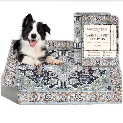 Lovewag Pets Washable Dog Pads - Pack of 2, Eco-Friendly & Leak-Proof Design, Multi-Design Options: Sage Forest, Marmalade Sunshine, Moonlit Night, Rustic Terracotta, 16" X 24" & 36" X 48"& 28" X 41"