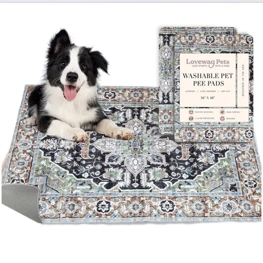 Lovewag Pets Washable Dog Pads - Pack of 2, Eco-Friendly & Leak-Proof Design, Multi-Design Options: Sage Forest, Marmalade Sunshine, Moonlit Night, Rustic Terracotta, 16" X 24" & 36" X 48"& 28" X 41"