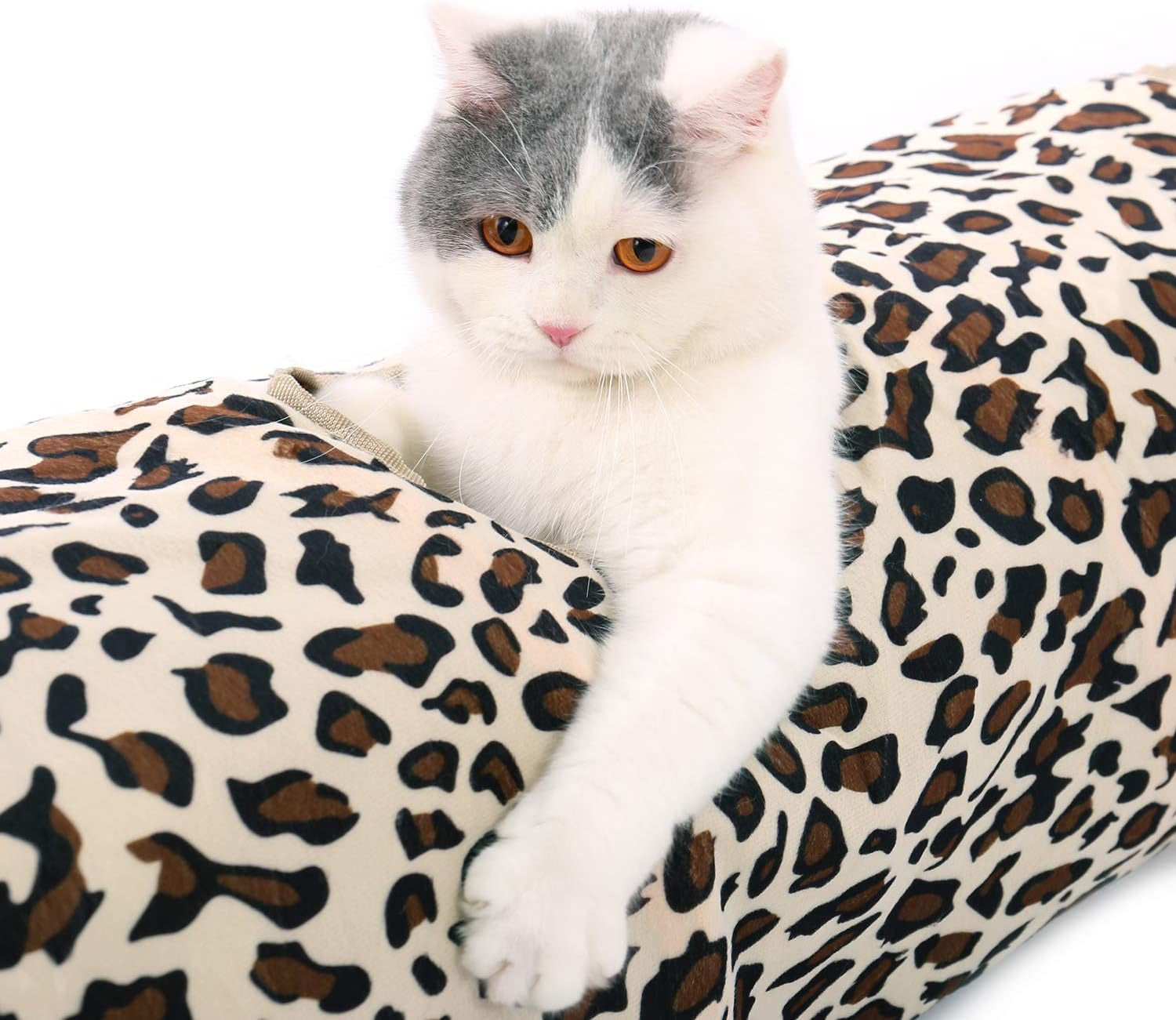 XL Collapsible Cat Tunnel for Fat Cats & Rabbits - 51"X12" Extra Wide Pet Play Tunnel with 12-Inch Diameter for Large Cats, Small Dogs