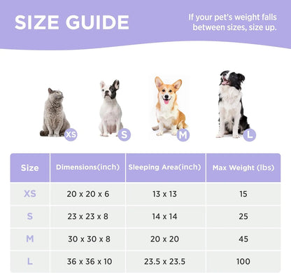 Lesure Warm Donut Bed - Cozy Fluffy Calming Bed for Small/Medium/Large Dogs & Cats, Choice, Soft Plush round Pet Bed for Winter Comfort, Washable, Anti-Slip Bottom, Pet Supplies Bedding